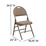 Flash Furniture HERCULES Series Fabric/Metal Folding Chair, Beige, 2/Pack (2HAMC705AF3BGE)~#|#~sp152803014_sc7