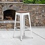 Flash Furniture Lily Industrial Metal Barstool without Back, White (CH3132030WHW)~#|#~sp152803045_sc7