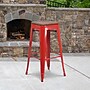 Flash Furniture Lily Industrial Metal Barstool without Back, Red (CH3132030REDW)~#|#~sp152803085_sc7