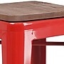 Flash Furniture Lily Industrial Metal Barstool without Back, Red (CH3132030REDW)~#|#~sp152803095_sc7