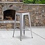 Flash Furniture Lily Industrial Metal Barstool without Back, Silver (CH3132030SILW)~#|#~sp152803111_sc7