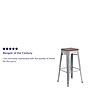 Flash Furniture Lily Industrial Metal Barstool without Back, Silver (CH3132030SILW)~#|#~sp152803116_sc7