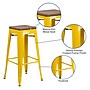 Flash Furniture Lily Industrial Metal Barstool without Back, Yellow, 4-Pieces/Pack (4CH3132030YLW)~#|#~sp152803225_sc7