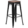 Flash Furniture Lily Industrial Metal Barstool without Back, Black (CH3132030BKW)~#|#~sp152803242_sc7