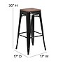 Flash Furniture Lily Industrial Metal Barstool without Back, Black (CH3132030BKW)~#|#~sp152803261_sc7