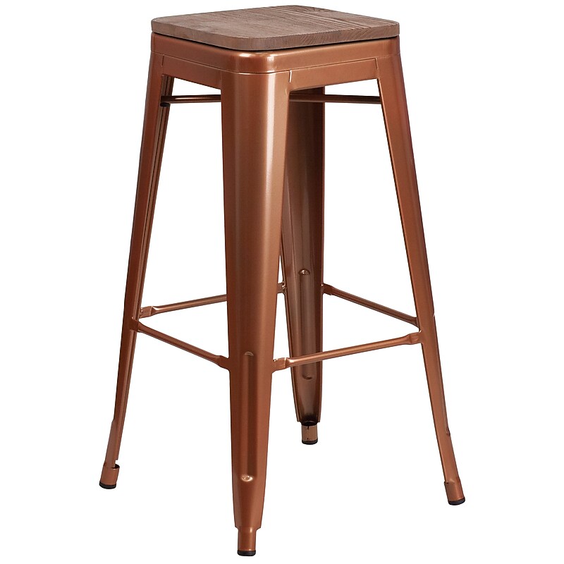 Flash Furniture Murray Industrial Metal Barstool without Back, Copper (ETBT350330POCW) image 1