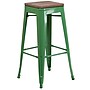 Flash Furniture Lily Industrial Metal Barstool without Back, Green (CH3132030GNW)~#|#~sp152803293_sc7