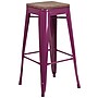 Flash Furniture Murray Industrial Metal Barstool without Back, Purple (ETBT350330PURW)~#|#~sp152803314_sc7