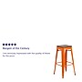 Flash Furniture Lily Industrial Metal Barstool without Back, Orange (CH3132030ORW)~#|#~sp152803437_sc7