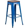 Flash Furniture Lily Industrial Metal Barstool without Back, Blue (CH3132030BLW)~#|#~sp152803449_sc7