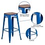 Flash Furniture Lily Industrial Metal Barstool without Back, Blue (CH3132030BLW)~#|#~sp152803468_sc7