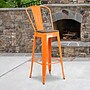 Flash Furniture Lily Contemporary Metal Vertical Back Barstool, Orange (CH3132030GBORW)~#|#~sp152803492_sc7