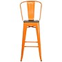 Flash Furniture Lily Contemporary Metal Vertical Back Barstool, Orange (CH3132030GBORW)~#|#~sp152803503_sc7