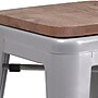 Flash Furniture Lily Industrial Metal Counter Height Stool without Back, Silver (CH3132024SILW)~#|#~sp152803515_sc7
