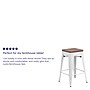 Flash Furniture Lily Industrial Metal Counter Height Stool without Back, White (CH3132024WHW)~#|#~sp152803628_sc7