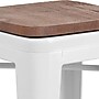 Flash Furniture Lily Industrial Metal Counter Height Stool without Back, White (CH3132024WHW)~#|#~sp152803632_sc7