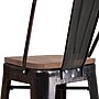 Flash Furniture Lily Contemporary Metal Vertical Back Barstool, Black-Antique Gold (CH3132030GBBQW)~#|#~sp152803650_sc7
