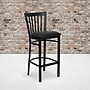 Flash Furniture HERCULES Series Traditional Metal School House Back Restaurant Barstool, Black, 2-Pieces/Pack (2XU6R8BSCHBBKV)~#|#~sp152804030_sc7