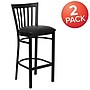 Flash Furniture HERCULES Series Traditional Metal School House Back Restaurant Barstool, Black, 2-Pieces/Pack (2XU6R8BSCHBBKV)~#|#~sp152804031_sc7