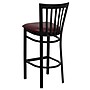 Flash Furniture HERCULES Traditional Metal School House Back Restaurant Barstool, Black/Burgundy, 2-Pieces/Pack (2XU6R8BSCHBBGV)~#|#~sp152804055_sc7