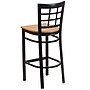 Flash Furniture HERCULES Traditional Metal Window Back Restaurant Barstool, Black/Natural Wood, 2-Pieces/Pack (2XU6R7BWINBARNW)~#|#~sp152804077_sc7