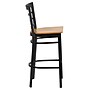 Flash Furniture HERCULES Traditional Metal Window Back Restaurant Barstool, Black/Natural Wood, 2-Pieces/Pack (2XU6R7BWINBARNW)~#|#~sp152804081_sc7