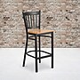 Flash Furniture HERCULES Traditional Metal Vertical Back Barstool, Black/Natural Wood, 2-Pieces/Pack (2XUDG6R6BVRTNTW)~#|#~sp152804239_sc7