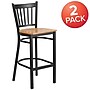 Flash Furniture HERCULES Traditional Metal Vertical Back Barstool, Black/Natural Wood, 2-Pieces/Pack (2XUDG6R6BVRTNTW)~#|#~sp152804241_sc7
