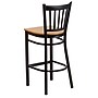 Flash Furniture HERCULES Traditional Metal Vertical Back Barstool, Black/Natural Wood, 2-Pieces/Pack (2XUDG6R6BVRTNTW)~#|#~sp152804244_sc7