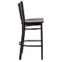 Flash Furniture HERCULES Traditional Metal Vertical Back Restaurant Barstool, Black/Walnut, 2-Pieces/Pack (2XUDG6R6BVRTWAW)~#|#~sp152804254_sc7