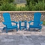 Flash Furniture Charlestown All-Weather Poly Resin Folding Adirondack Chairs with Side Table, Blue, 3/Set (JJC145052T141BU)~#|#~sp152804321_sc7