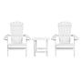 Flash Furniture Charlestown All-Weather Poly Resin Folding Adirondack Chairs with Side Table, White, 3/Set (JJC145052T141WH)~#|#~sp152804531_sc7