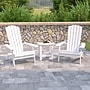 Flash Furniture Charlestown All-Weather Poly Resin Folding Adirondack Chairs with Side Table, White, 3/Set (JJC145052T141WH)~#|#~sp152804541_sc7