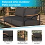 Flash Furniture Lea Indoor/Outdoor Patio Loveseat with Cushions, Black/Charcoal (GM2010272SCH)~#|#~sp152804781_sc7