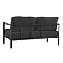 Flash Furniture Lea Indoor/Outdoor Patio Loveseat with Cushions, Black/Charcoal (GM2010272SCH)~#|#~sp152804783_sc7