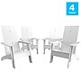 Flash Furniture Sawyer All-Weather Poly Resin Wood Adirondack Chairs, White, 4/Pack (4JJC14509WH)~#|#~sp152804929_sc7