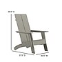 Flash Furniture Sawyer Poly Resin Wood Adirondack Chair, Gray (JJC14509GY)~#|#~sp152804951_sc7