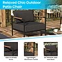Flash Furniture Lea Indoor/Outdoor Patio Chair with Cushions, Black/Charcoal (GM2010271SCH)~#|#~sp152804964_sc7