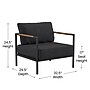 Flash Furniture Lea Indoor/Outdoor Patio Chair with Cushions, Black/Charcoal (GM2010271SCH)~#|#~sp152804965_sc7
