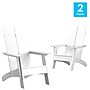 Flash Furniture Sawyer All-Weather Poly Resin Wood Adirondack Chairs, White, 2/Pack (2JJC14509WH)~#|#~sp152804986_sc7