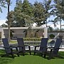 Flash Furniture Sawyer All-Weather Poly Resin Wood Adirondack Chairs, Black, 4/Pack (4JJC14509BK)~#|#~sp152804999_sc7