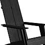 Flash Furniture Sawyer All-Weather Poly Resin Wood Adirondack Chairs, Black, 4/Pack (4JJC14509BK)~#|#~sp152805005_sc7