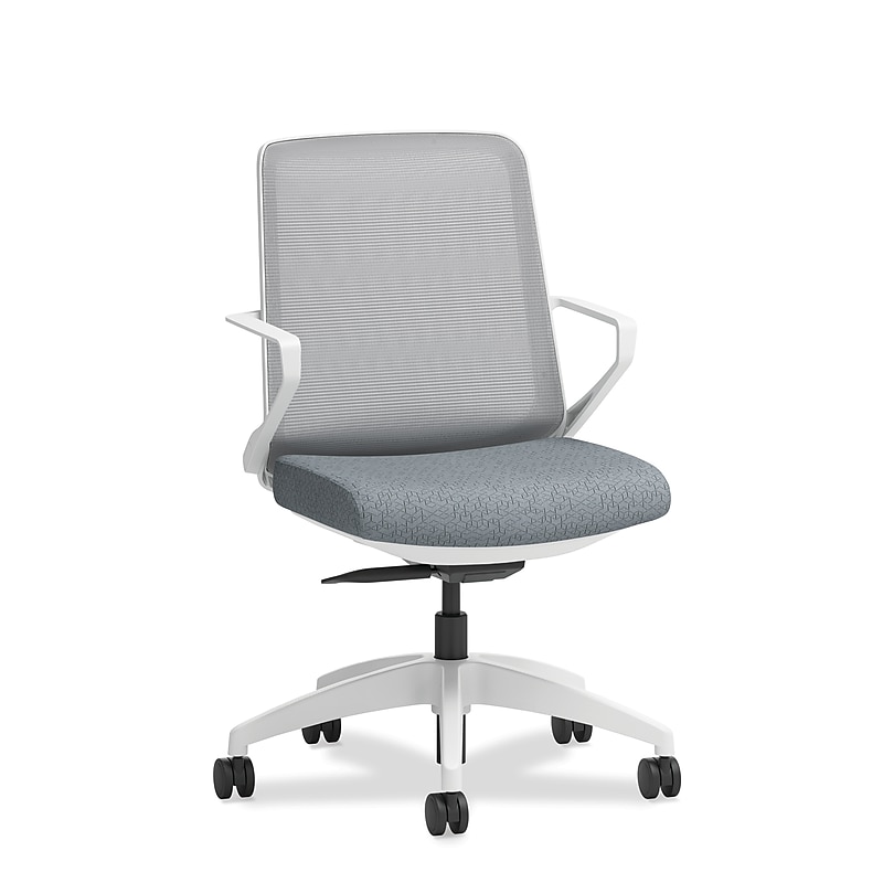 HON Cliq Polyester Swivel Task Chair, White/Apex 25 (HONCLQIFAPX25DW) image 1
