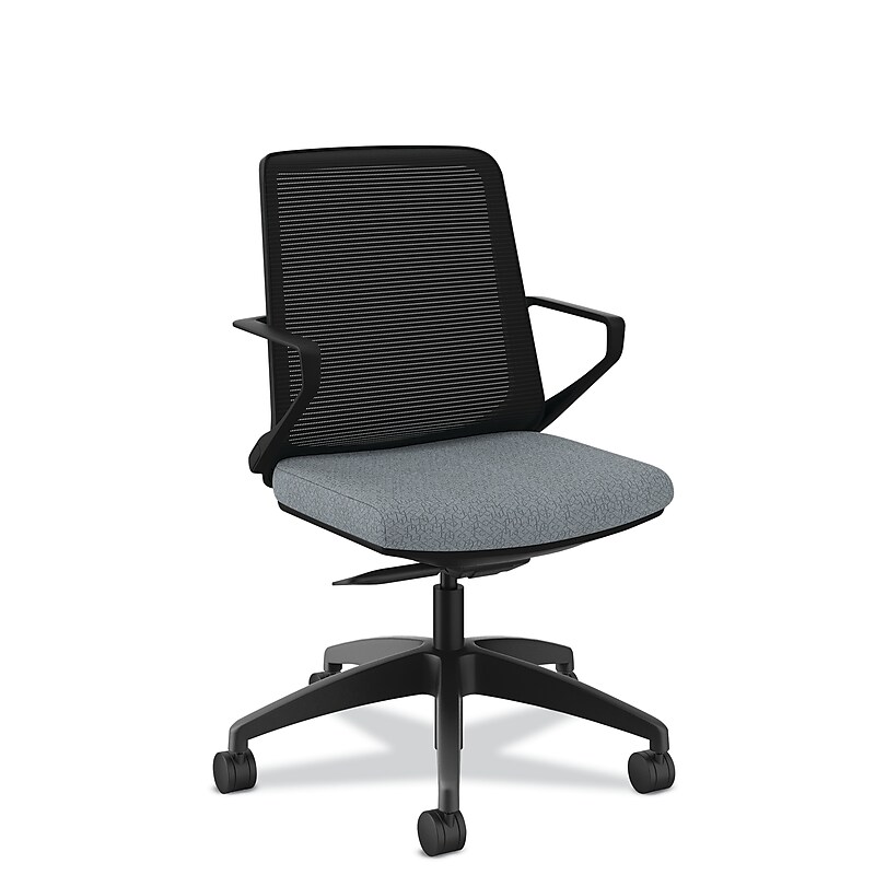 HON Cliq Polyester Swivel Task Chair, Black/Apex Basalt (HONCLQIMAPX25T) image 1