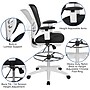 Flash Furniture Mesh Ergonomic Drafting Chair with Adjustable Foot Ring and Lumbar Support, Black/White (HL00011CWHITE)~#|#~sp152883649_sc7