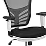 Flash Furniture Mesh Ergonomic Drafting Chair with Adjustable Foot Ring and Lumbar Support, Black/White (HL00011CWHITE)~#|#~sp152883652_sc7
