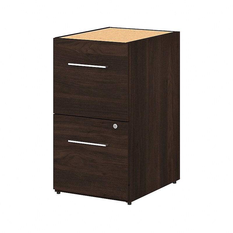 Bush Business Furniture Office 500 16W 2 Drawer File Cabinet - Assembled, Black Walnut, (OFF216BWSU) image 1