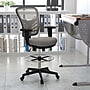 Flash Furniture Mesh Ergonomic Drafting Chair with Adjustable Foot Ring and Lumbar Support, Light Gray/Black (HL00011CBKLTGY)~#|#~sp152886179_sc7