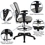 Flash Furniture Mesh Ergonomic Drafting Chair with Adjustable Foot Ring and Lumbar Support, Light Gray/Black (HL00011CBKLTGY)~#|#~sp152886182_sc7