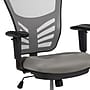 Flash Furniture Mesh Ergonomic Drafting Chair with Adjustable Foot Ring and Lumbar Support, Light Gray/Black (HL00011CBKLTGY)~#|#~sp152886191_sc7